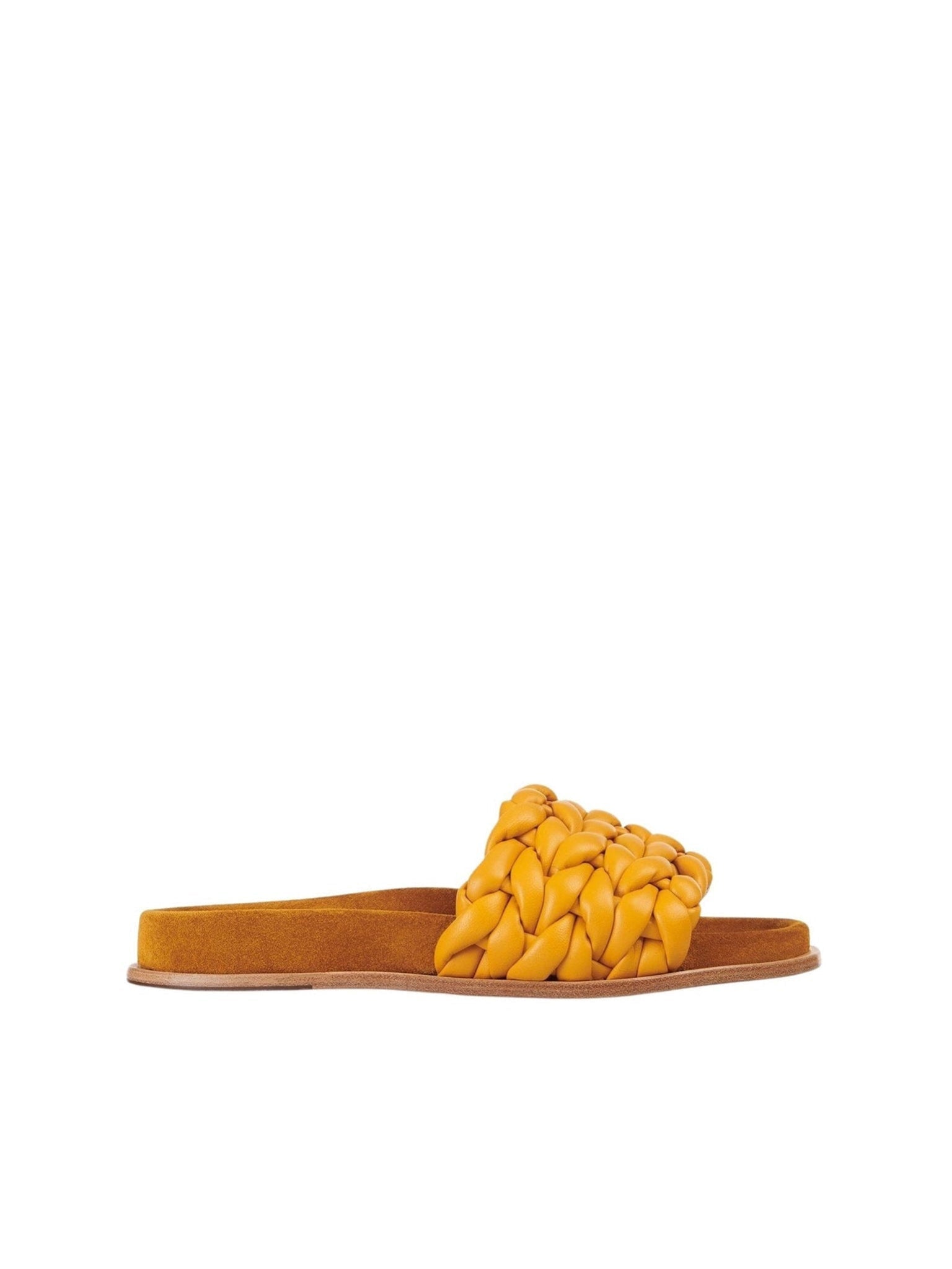 Mules plates Kacey en cuir - Saffron Orange