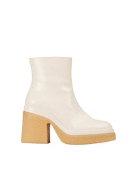 Bottines Kurtys hautes en cuir - Eggshell