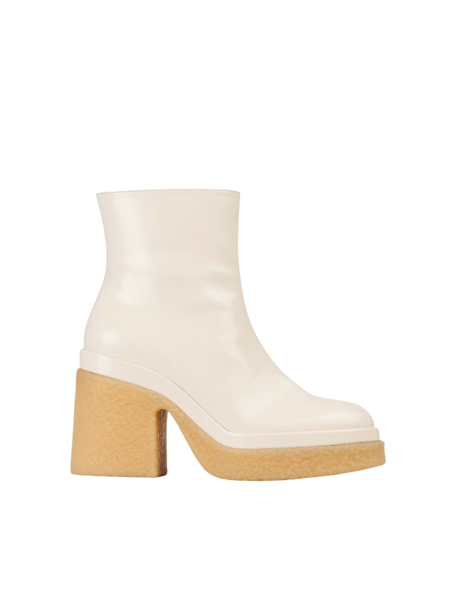 Bottines Kurtys hautes en cuir - Eggshell