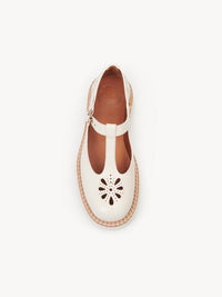 Babies compensées Kurtys en cuir - Eggshell