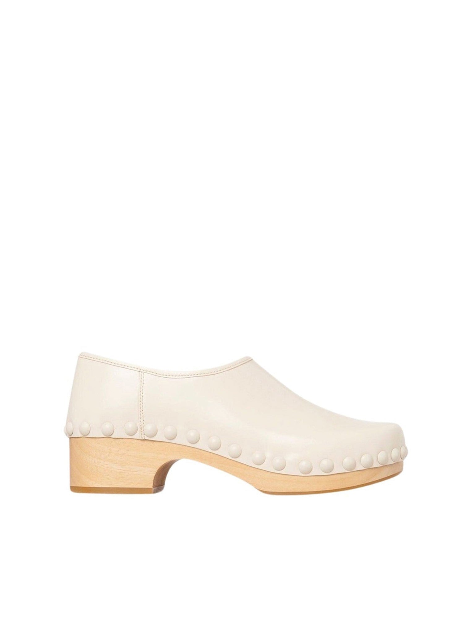 Sabots iconique Joy en cuir - Foggy Ivory