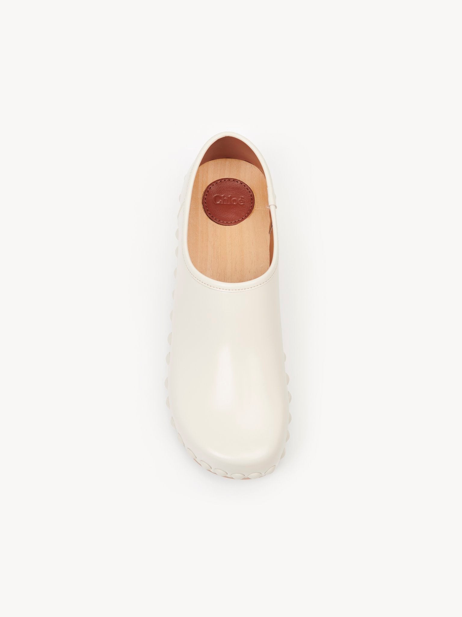 Sabots iconique Joy en cuir - Foggy Ivory
