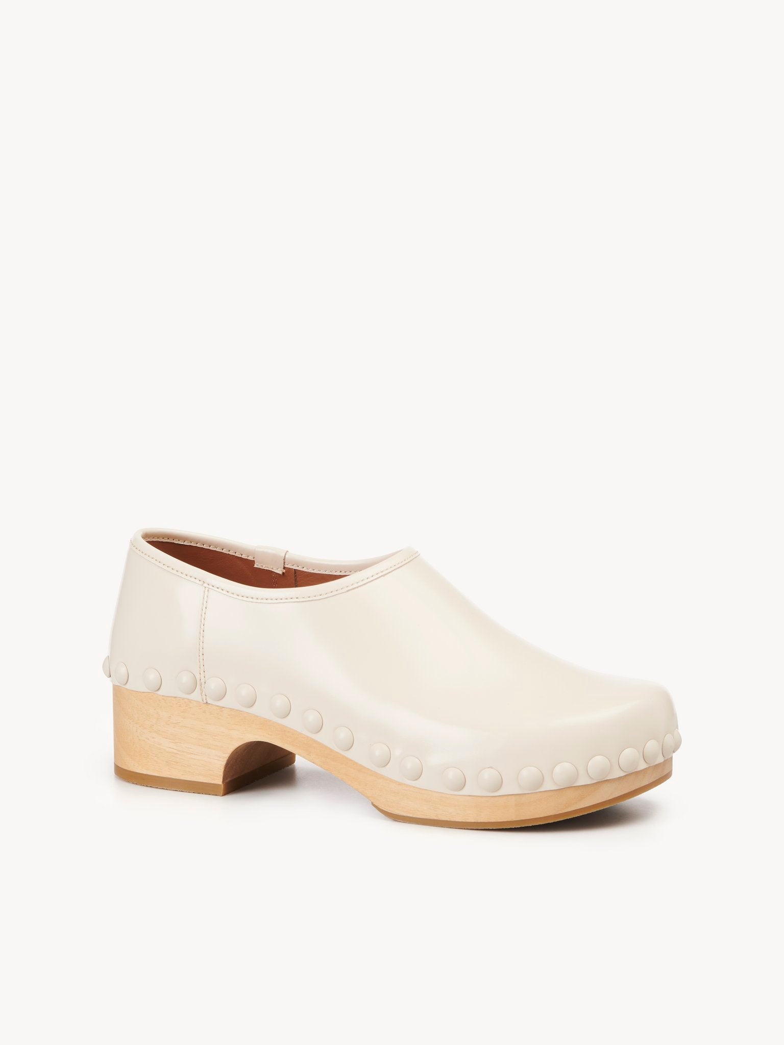 Sabots iconique Joy en cuir - Foggy Ivory