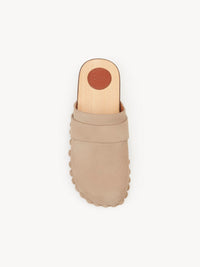 Sabots Joy en cuir - Dark Greige