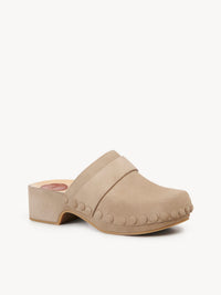 Sabots Joy en cuir - Dark Greige