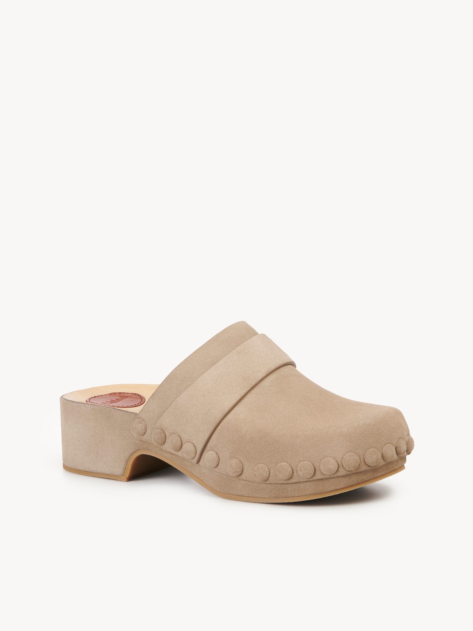 Sabots Joy en cuir - Dark Greige