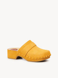 Sabots Joy en cuir - Saffron Orange
