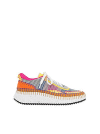 Baskets Nama en cuir - Pop Orange