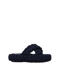 Mules Kamy en cuir - Dark Navy