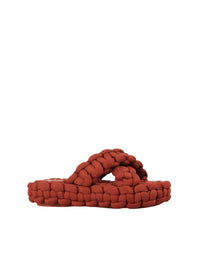 Mules Kamy en cuir - Terracotta Red