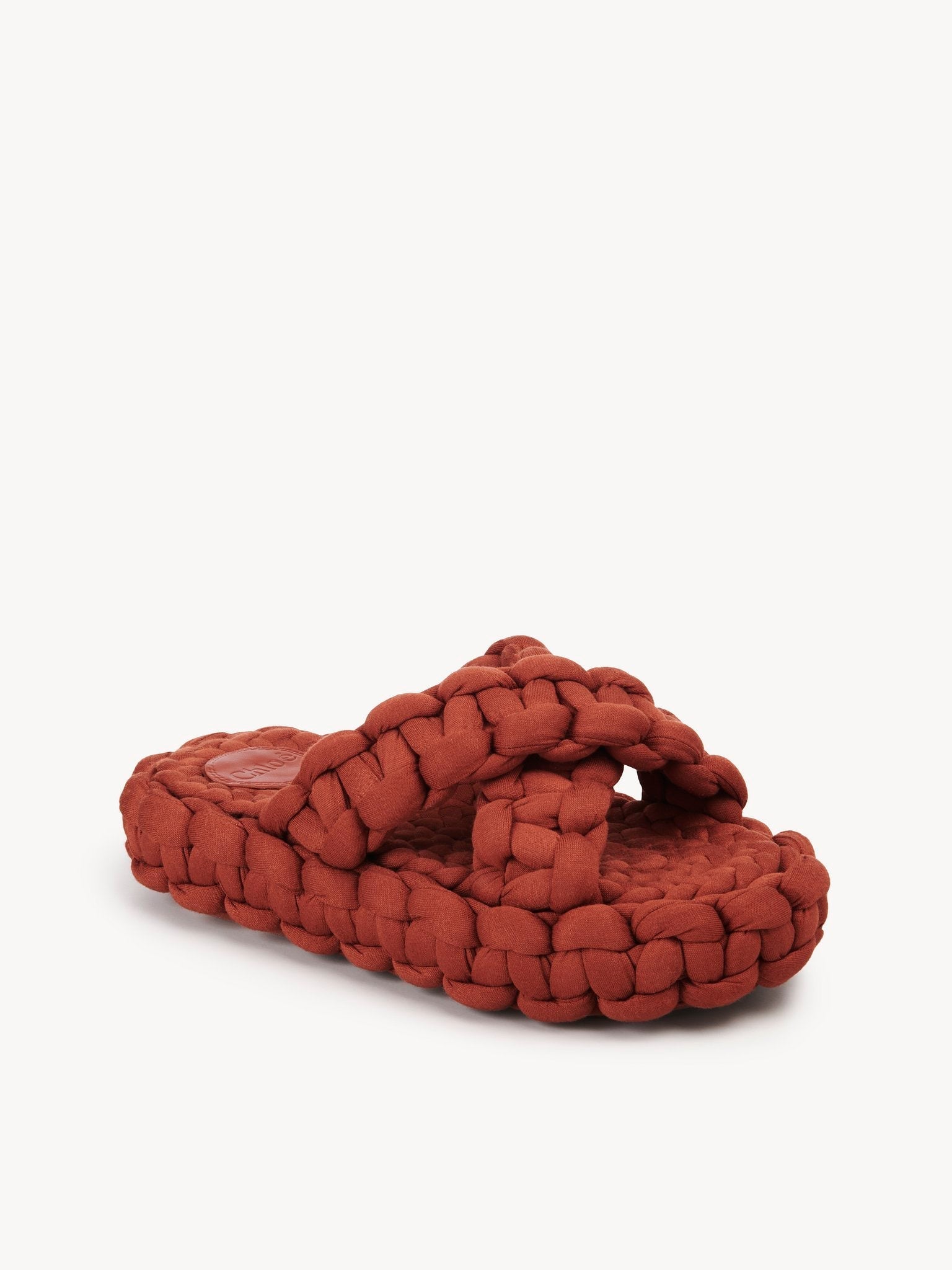 Mules Kamy en cuir - Terracotta Red