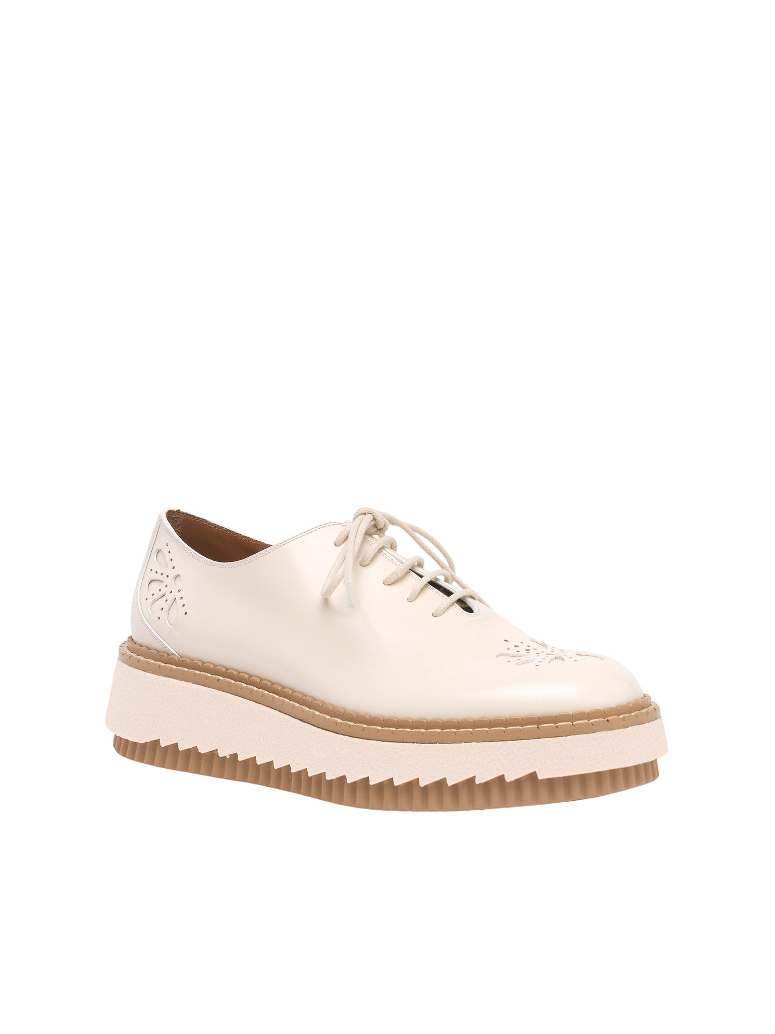 Derbies Kurtys en cuir brillant à lacets - Coquille D'Oeuf