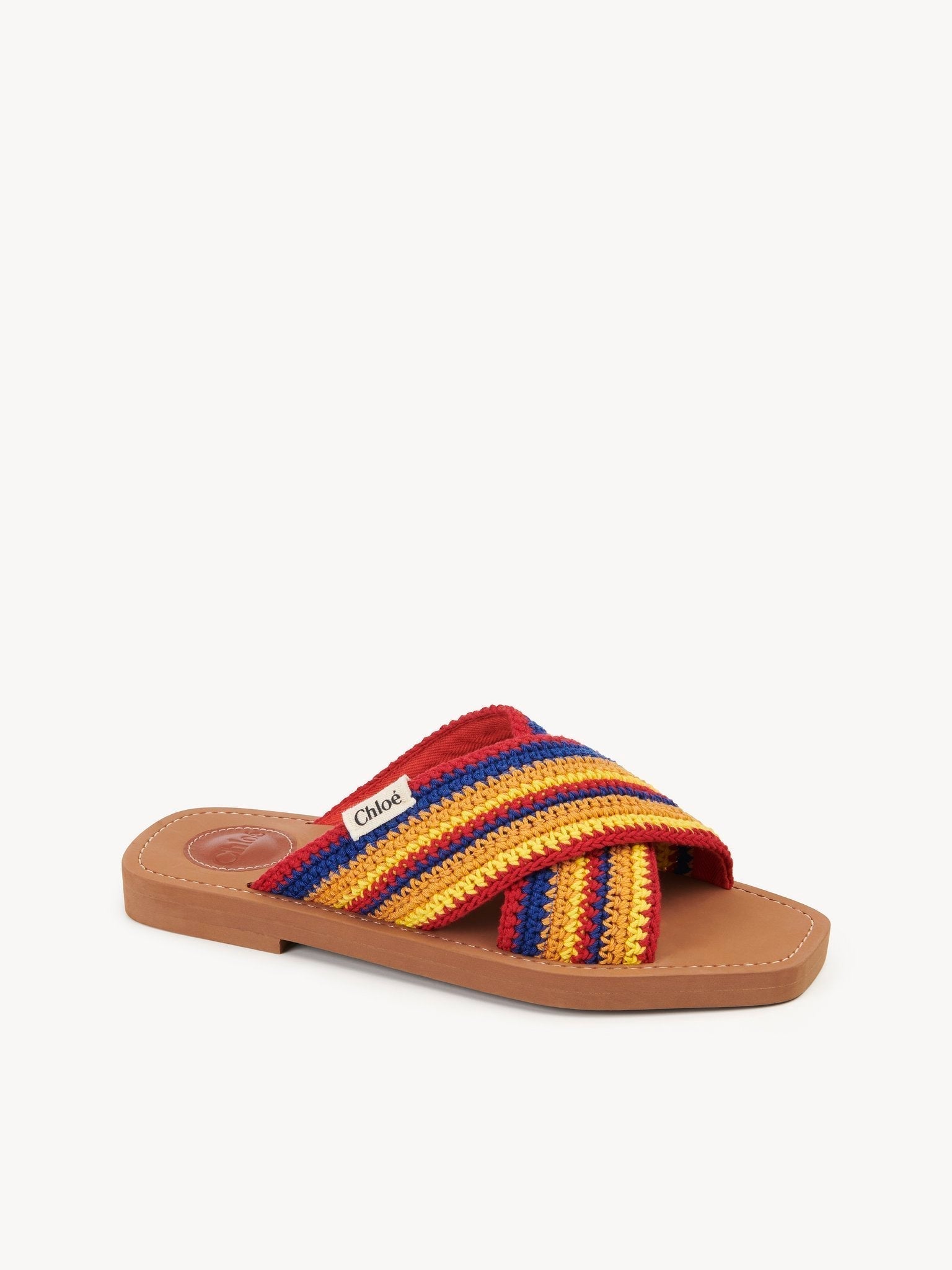 Mules plates croisées Woody - Multicolor Red