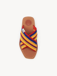 Mules plates croisées Woody - Multicolor Red