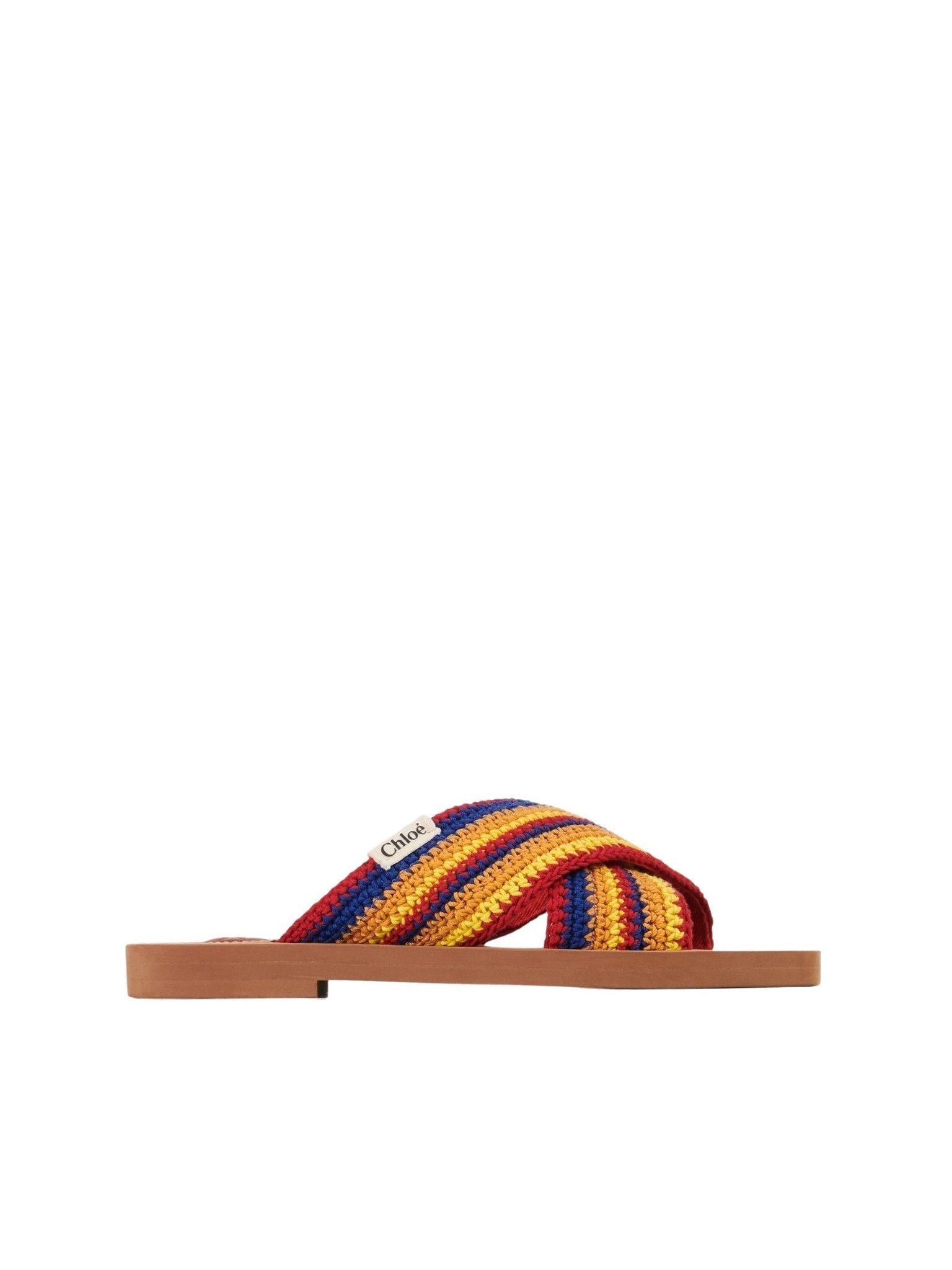 Mules plates croisées Woody - Multicolor Red