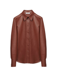 Chemise classique en cuir - Intense Brown