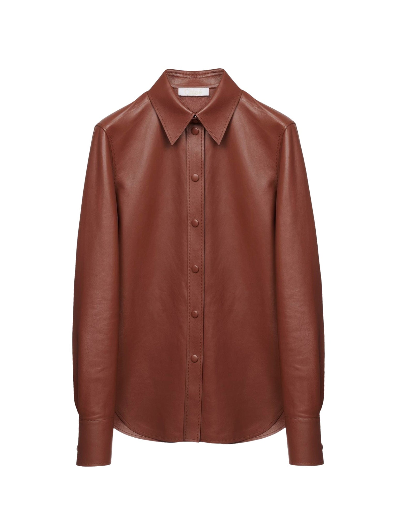 Chemise classique en cuir - Intense Brown