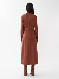 Chemise classique en cuir - Intense Brown