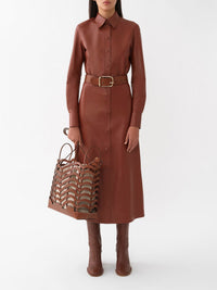 Chemise classique en cuir - Intense Brown