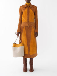 Veste courte en cuir - Brick Brown