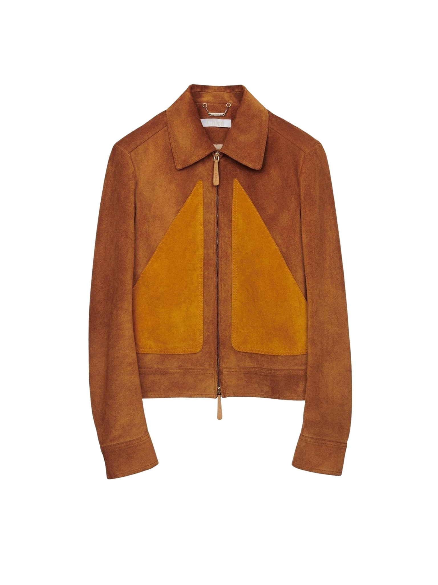 Veste courte en cuir - Brick Brown