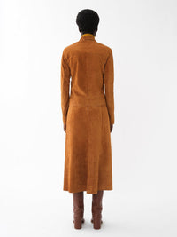 Veste courte en cuir - Brick Brown