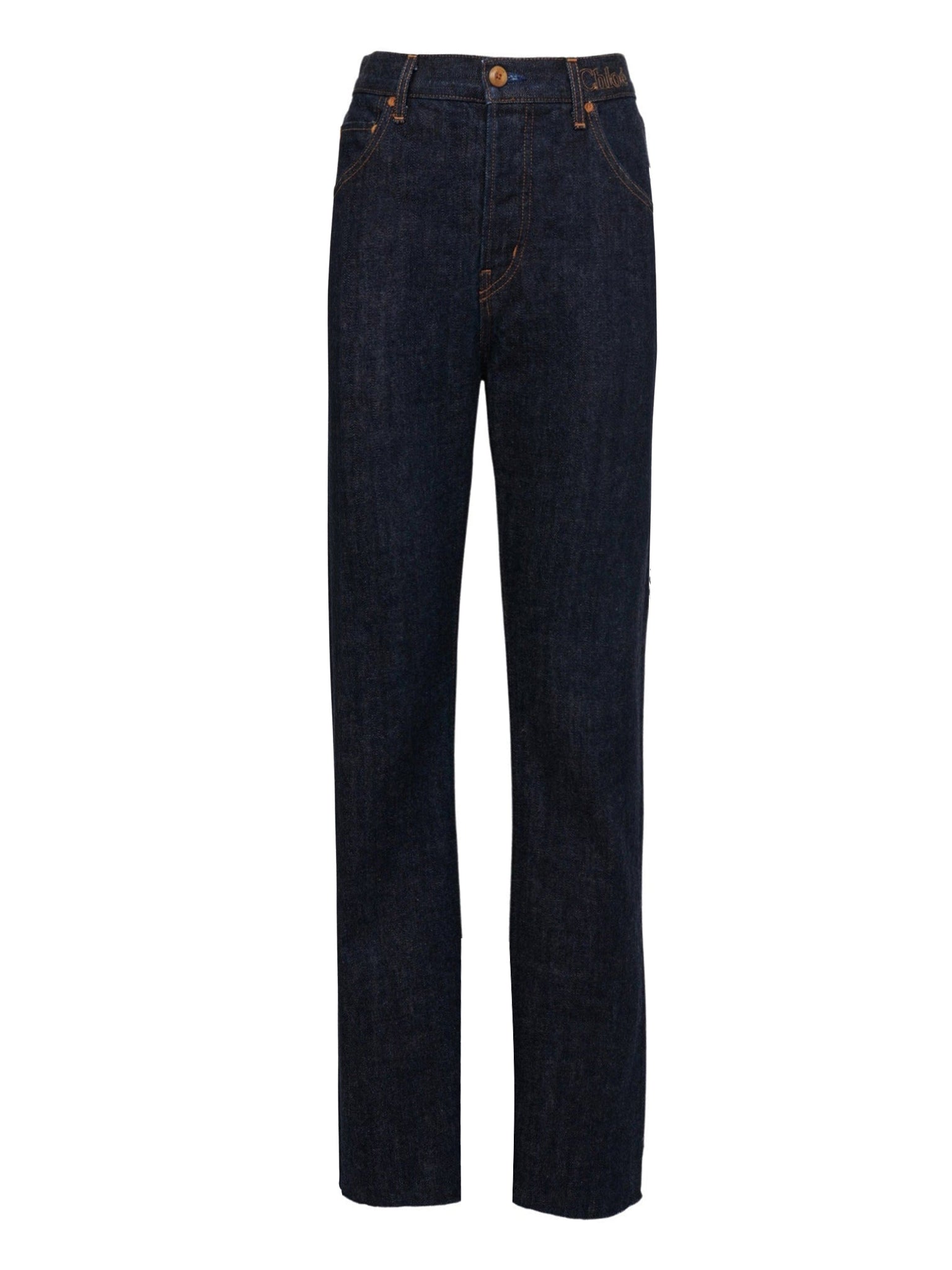 Jean brut avec surpiqures contrastées - Iconic Navy