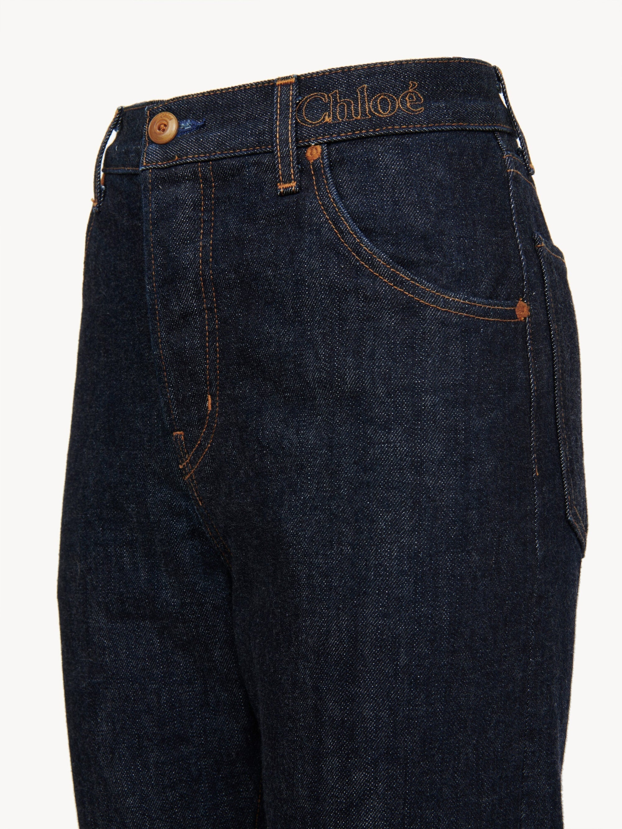 Jean brut avec surpiqures contrastées - Iconic Navy