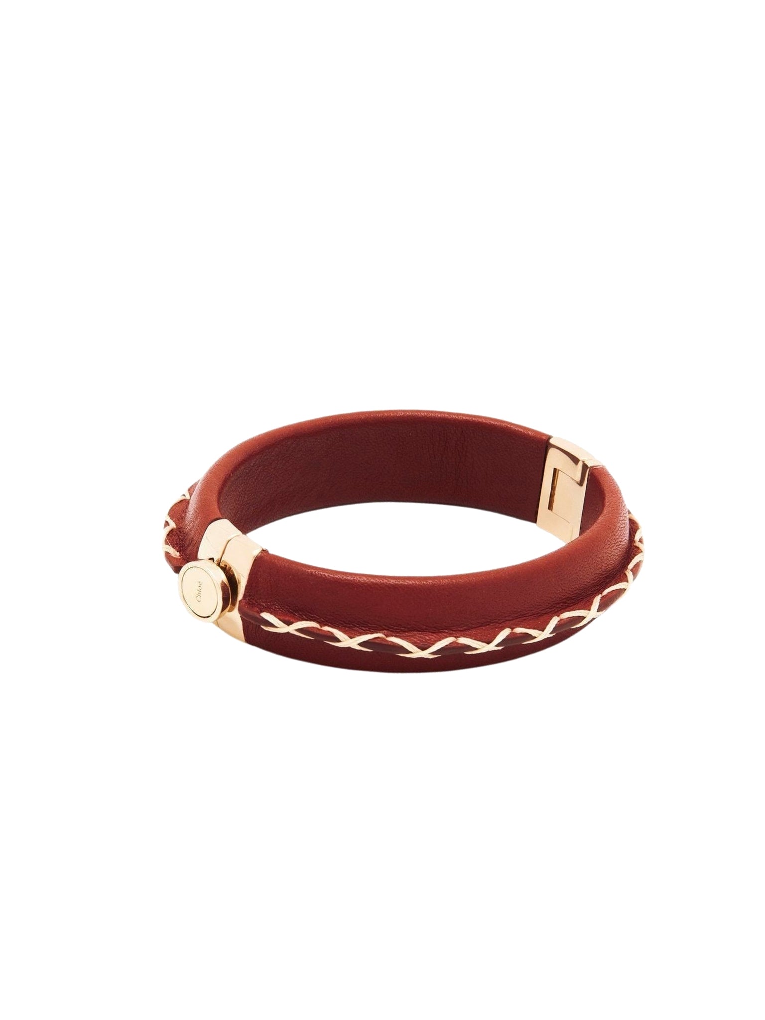 Braçelet Edith en laiton - Sepia Brown