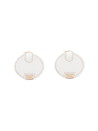 Boucles d’oreilles Edith en laiton - White