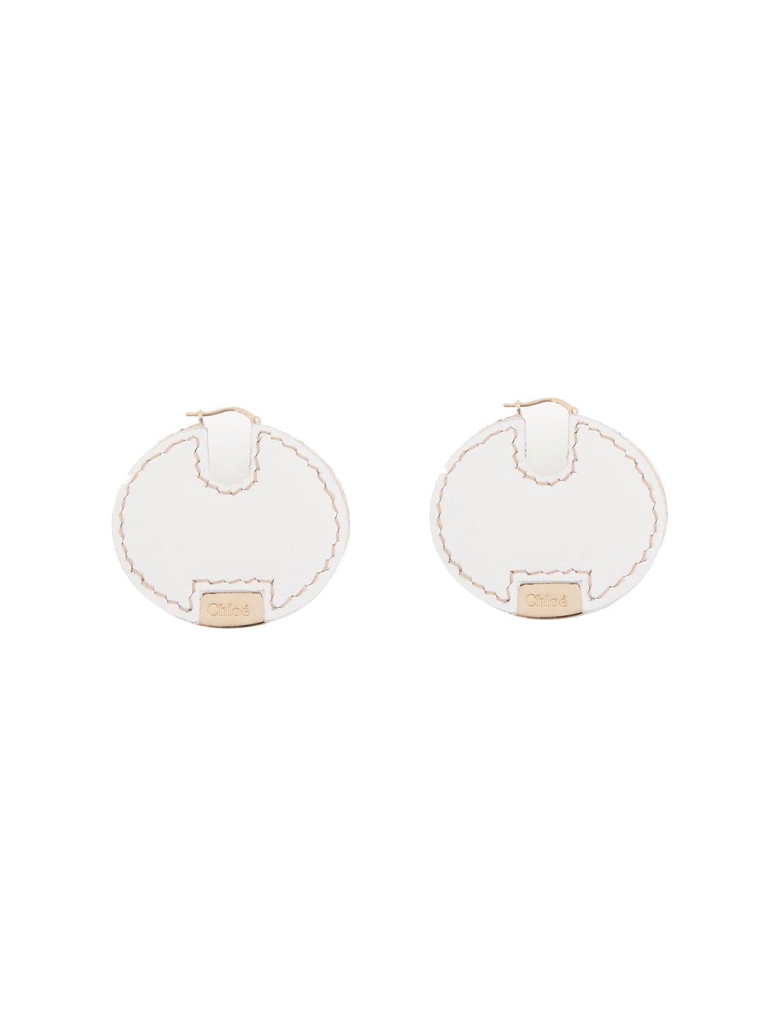 Boucles d’oreilles Edith en laiton - White
