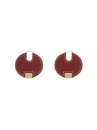 Boucles d’oreilles Edith en laiton - Burgundy