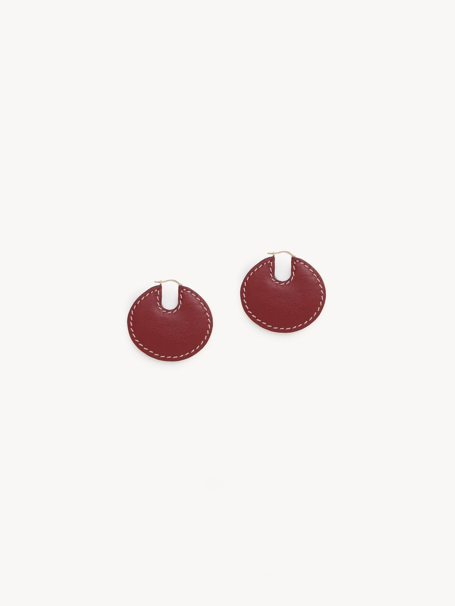 Boucles d’oreilles Edith en laiton - Burgundy
