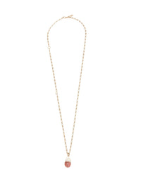 Collier Darcey en laiton - Coral Pink