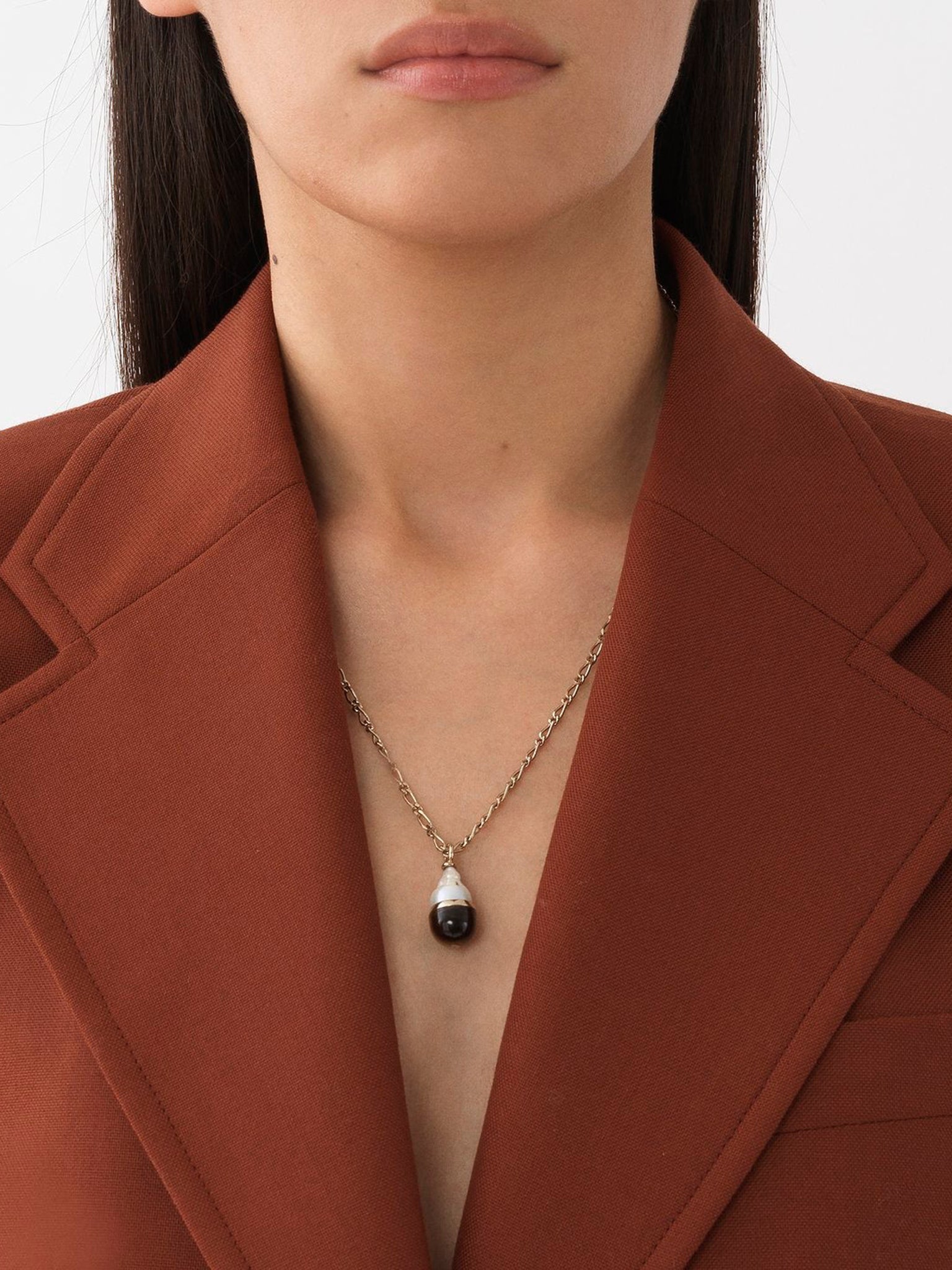 Collier Darcey en laiton - Bold Brown