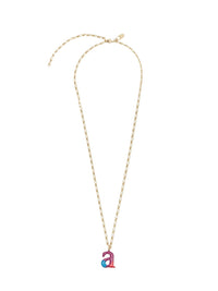 Collier Alphabet Multicolor en laiton - Gold A