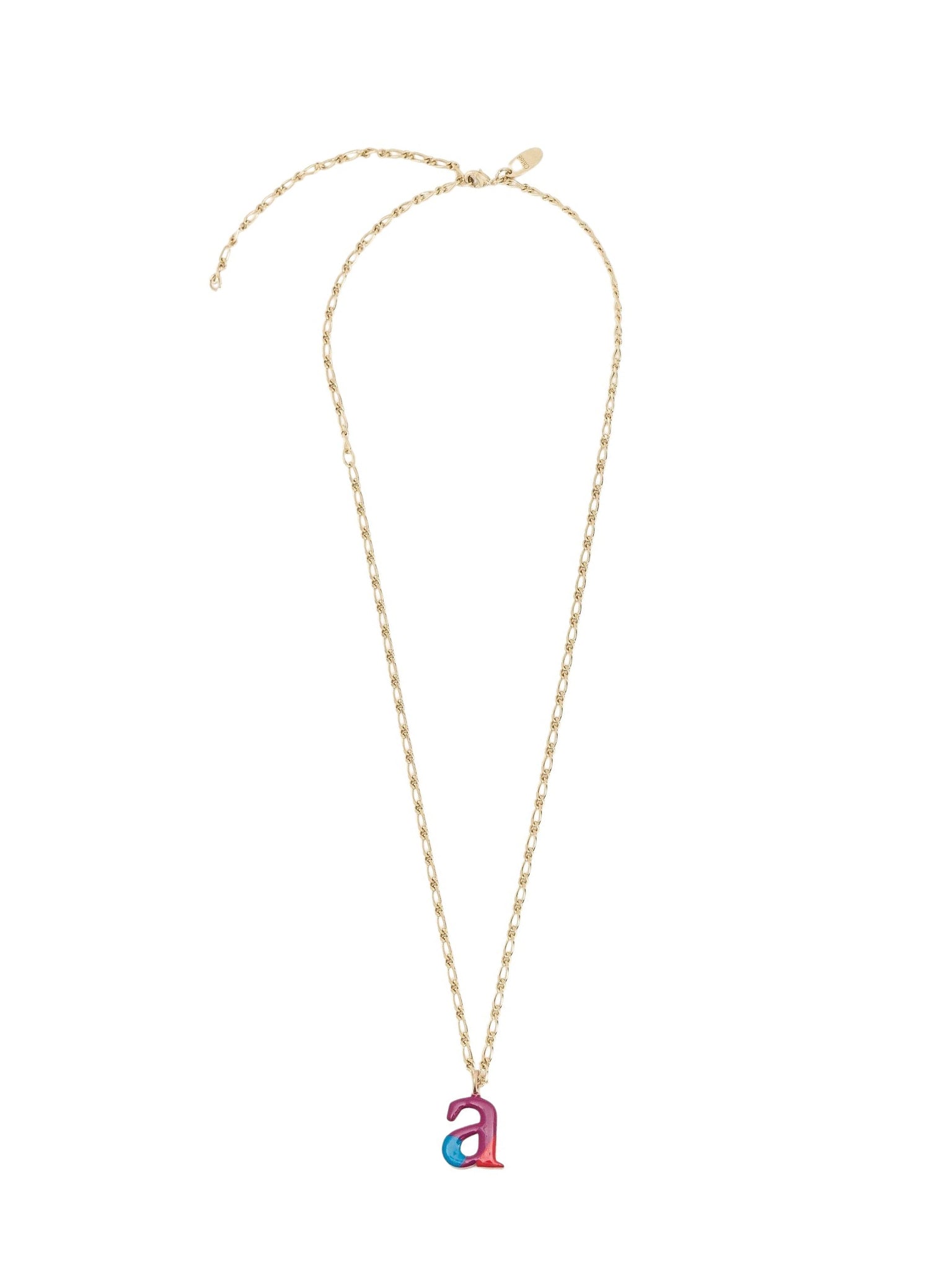 Collier Alphabet Multicolor en laiton - Gold A