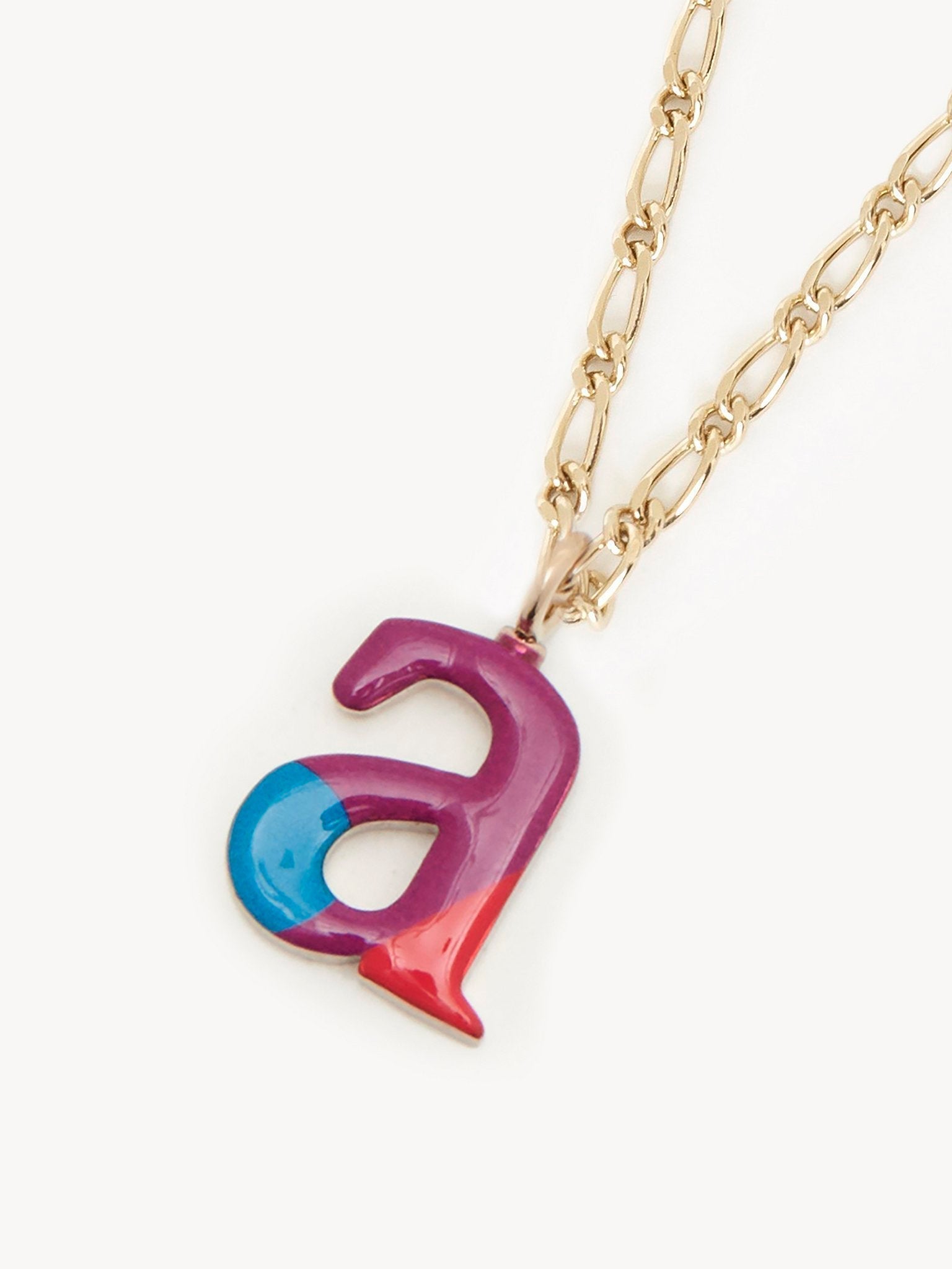 Collier Alphabet Multicolor en laiton - Gold A