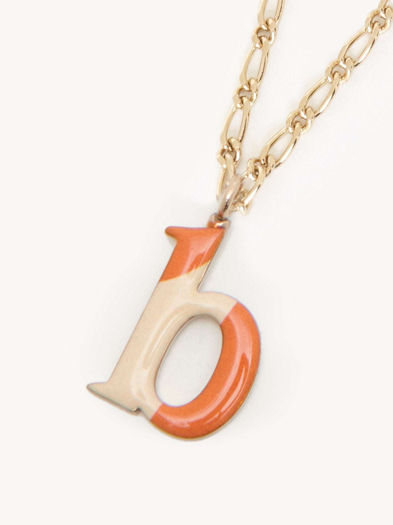 Collier Alphabet Multicolor en laiton - Gold B