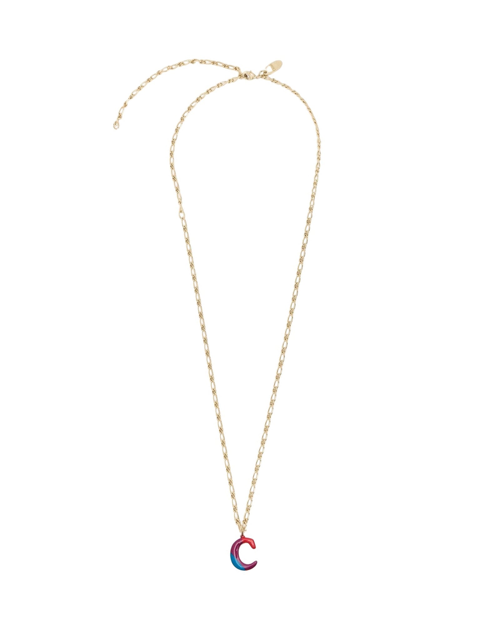 Collier Alphabet Multicolor en laiton - Gold C