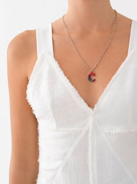Collier Alphabet Multicolor en laiton - Gold C