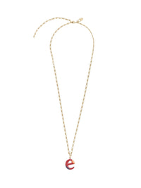 Collier Alphabet Multicolor en laiton - Gold E