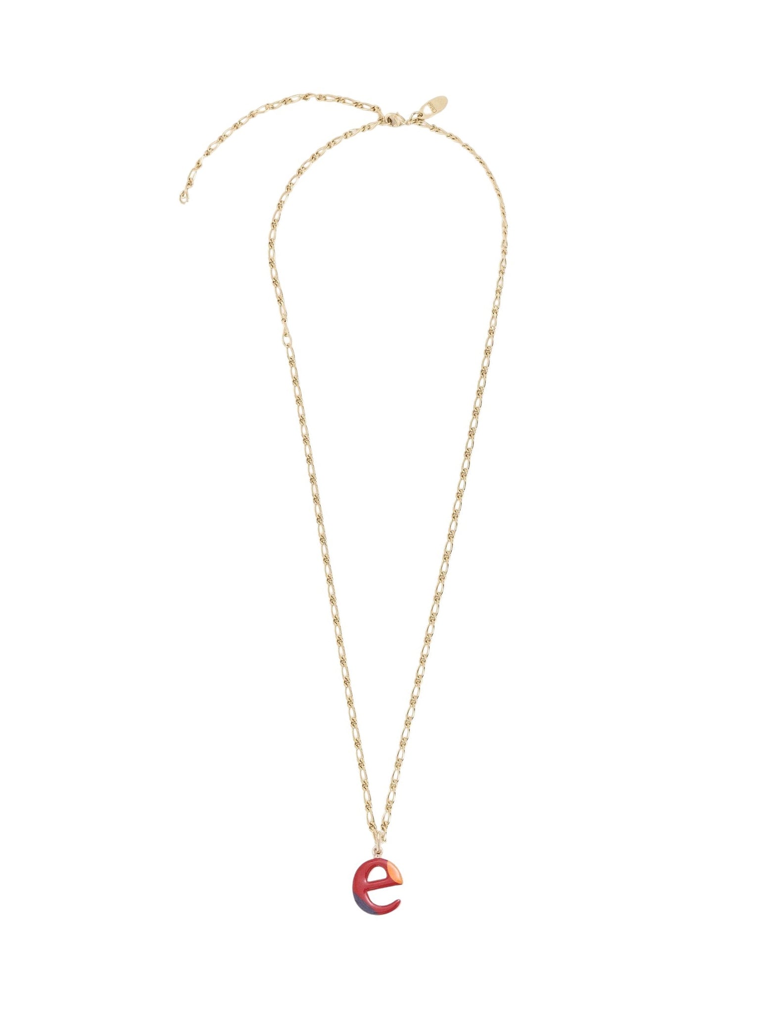 Collier Alphabet Multicolor en laiton - Gold E