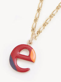 Collier Alphabet Multicolor en laiton - Gold E
