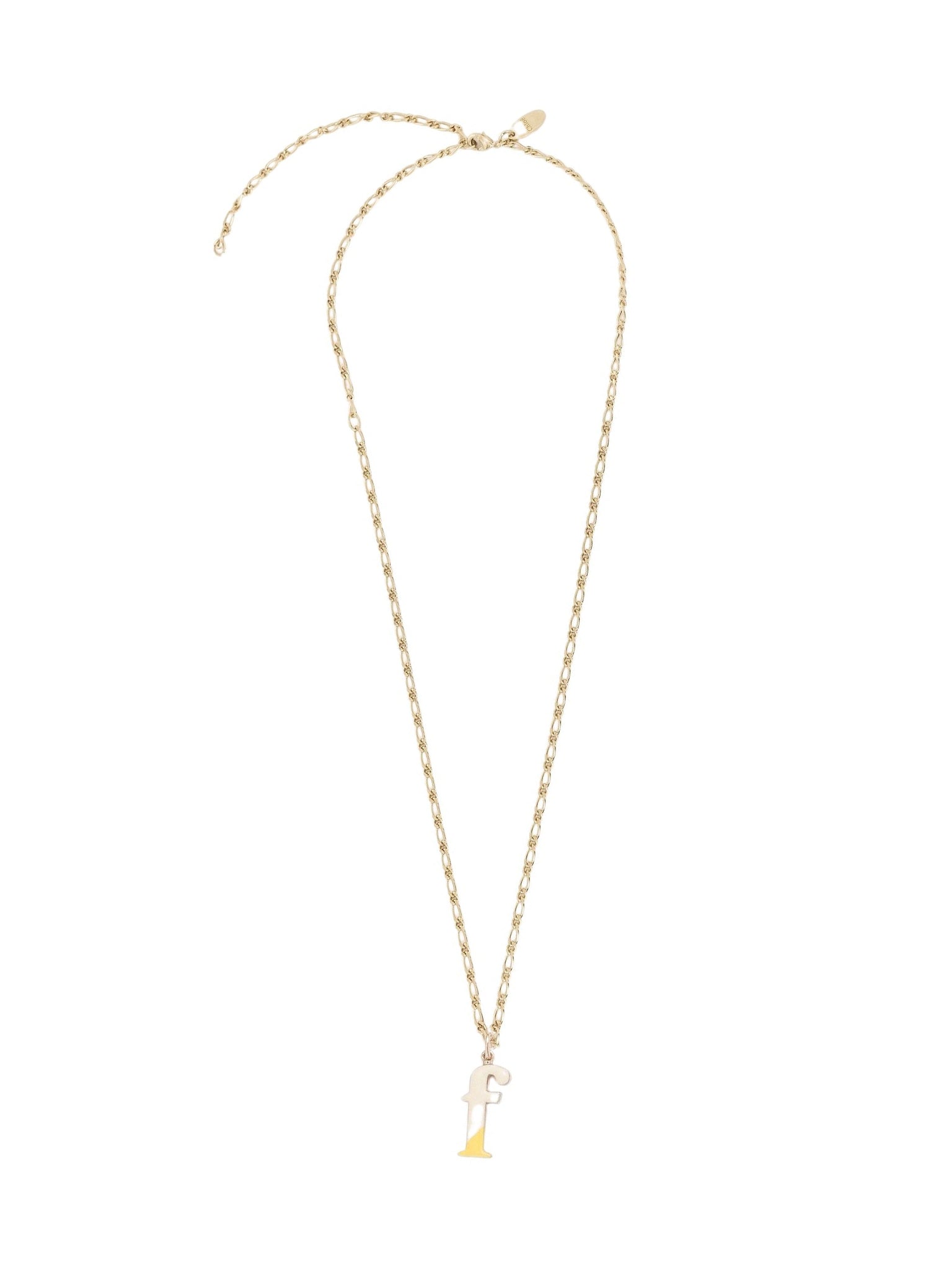 Collier Alphabet Multicolor en laiton - Gold F