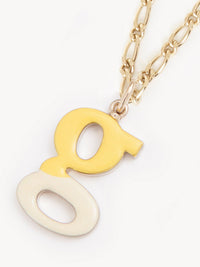 Collier Alphabet Multicolor en laiton - Gold G