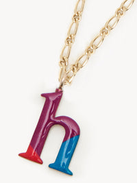 Collier Alphabet Multicolor en laiton - Gold H