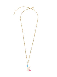 Collier Alphabet Multicolor en laiton - Gold K