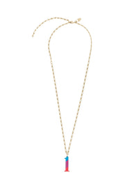 Collier Alphabet Multicolor en laiton - Gold L