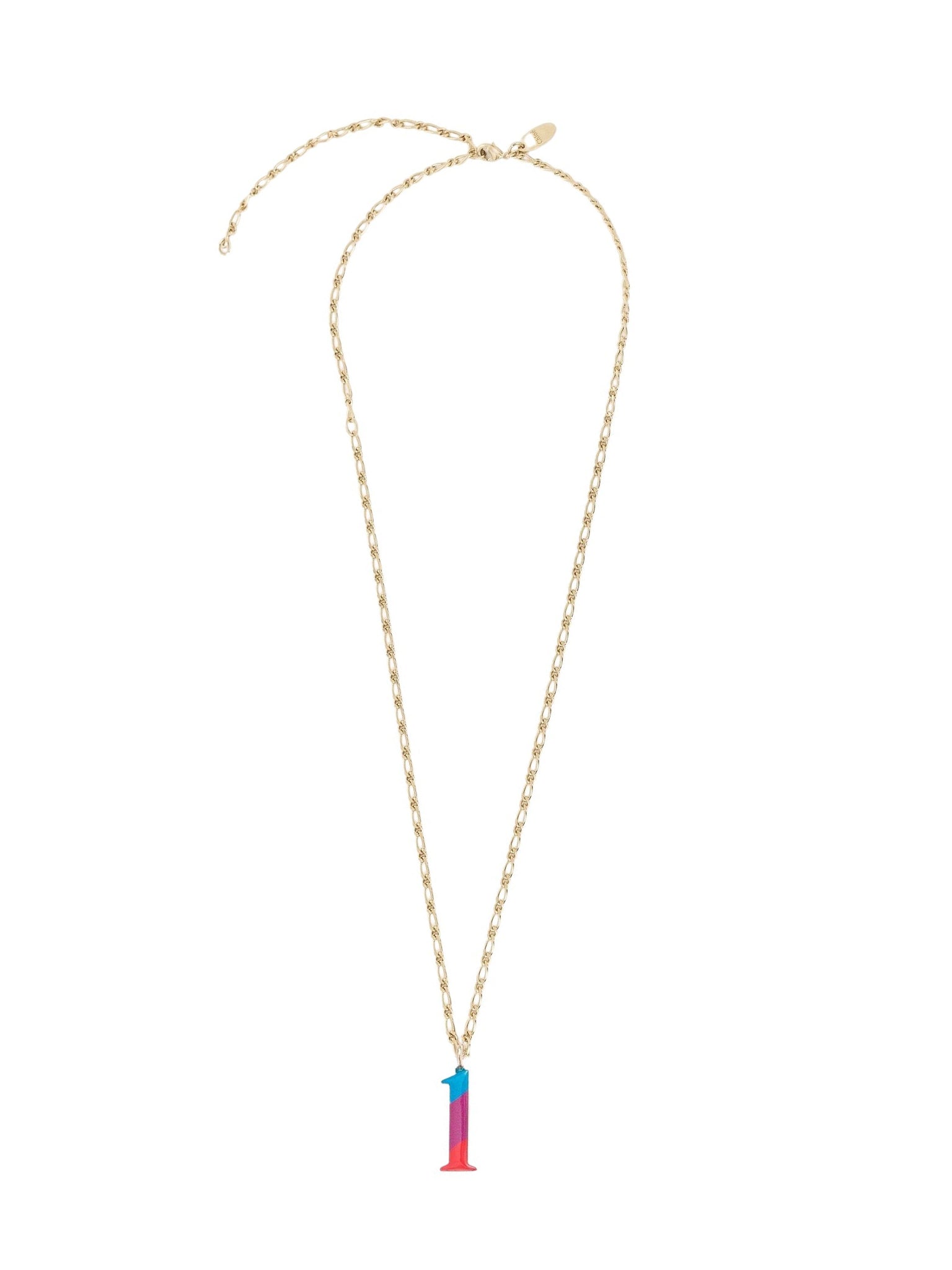 Collier Alphabet Multicolor en laiton - Gold L